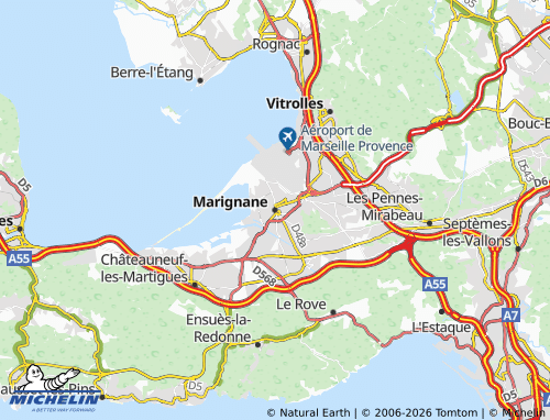 Mappa MICHELIN Marignane - ViaMichelin
