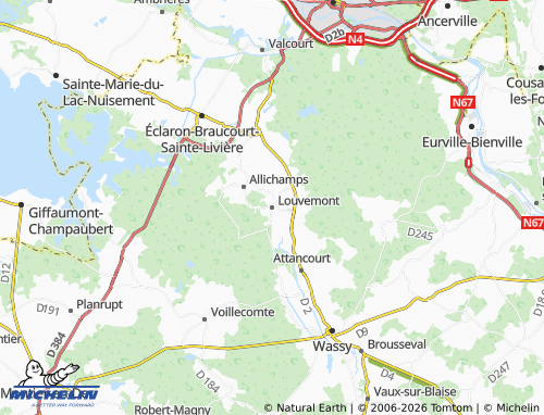 Carte MICHELIN Louvemont - ViaMichelin