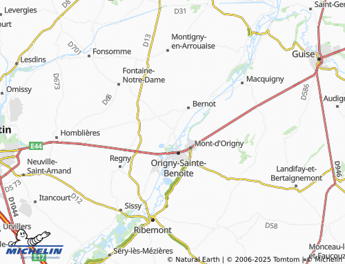MICHELIN Neuvillette map - ViaMichelin