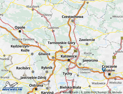 MICHELIN-Landkarte Tarnogórski - ViaMichelin