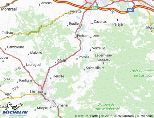 Mapa MICHELIN Pomas - ViaMichelin