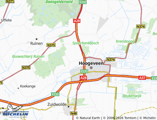 Kaart MICHELIN Fluitenberg - ViaMichelin