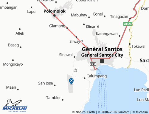 MICHELIN Sinawal map - ViaMichelin