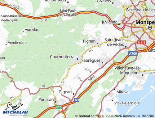 Mappa MICHELIN Cournonterral - ViaMichelin
