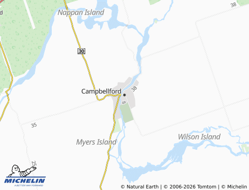 Mappa MICHELIN Campbellford - ViaMichelin