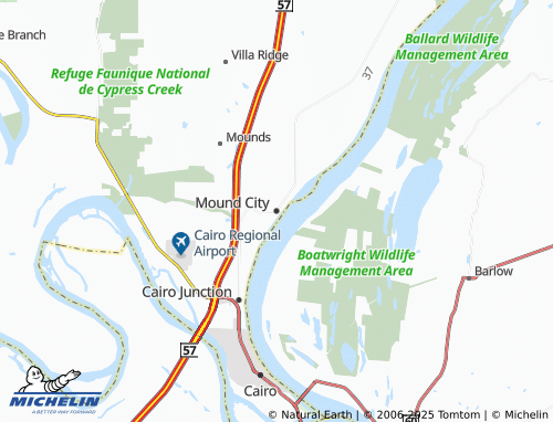 MICHELIN Mound City map - ViaMichelin