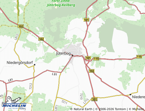 MICHELIN Jüterbog map - ViaMichelin