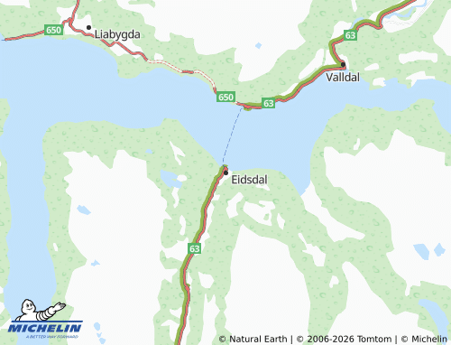 MICHELIN-Landkarte Eidsdal - ViaMichelin
