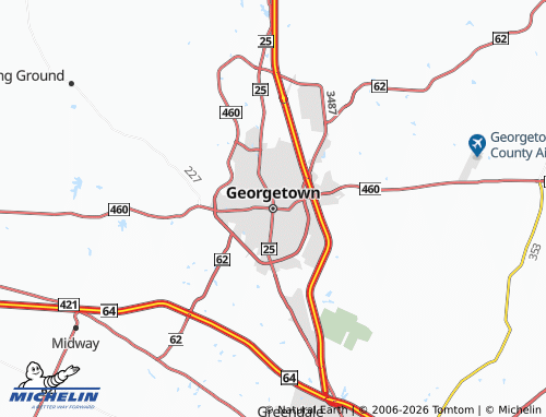 Kaart MICHELIN Georgetown - ViaMichelin