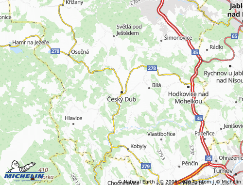 Mapa MICHELIN Český Dub - ViaMichelin