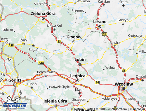 Carte MICHELIN Polkowicki - ViaMichelin