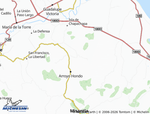Mapa MICHELIN La Martinica - ViaMichelin