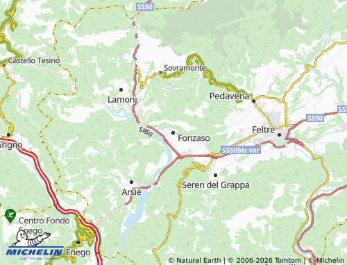 MICHELIN Fonzaso map - ViaMichelin