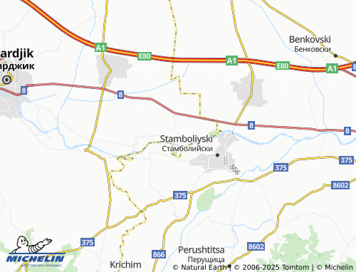 MICHELIN Govedare map - ViaMichelin