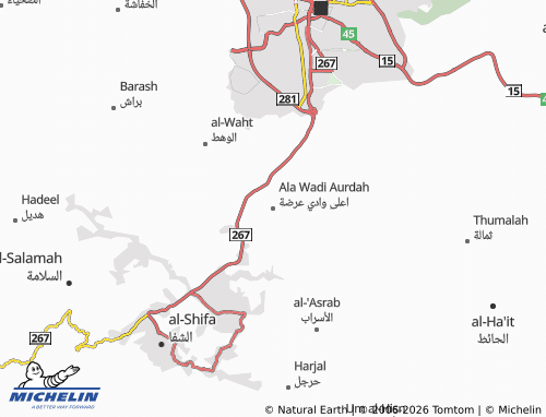 MICHELIN-Landkarte Ala Wadi Aurdah - ViaMichelin
