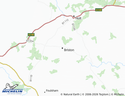 Carte MICHELIN Briston - ViaMichelin