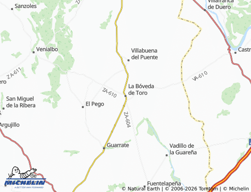 MICHELIN La Bóveda de Toro map - ViaMichelin