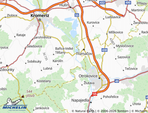 Mappa MICHELIN Kvasice - ViaMichelin
