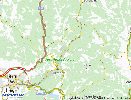 MICHELIN Ferentillo map - ViaMichelin