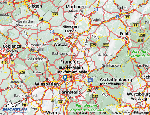 MICHELIN Wetteraukreis map - ViaMichelin