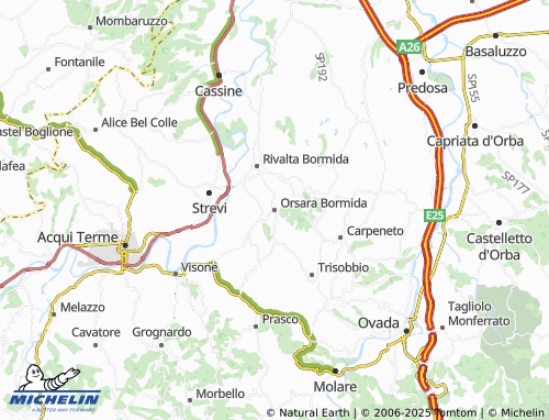 Carte MICHELIN Orsara Bormida - ViaMichelin