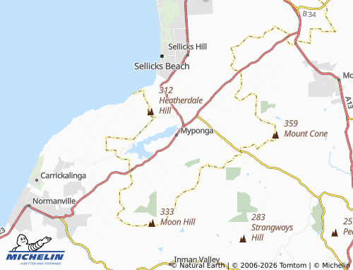 MICHELIN-Landkarte Myponga - ViaMichelin
