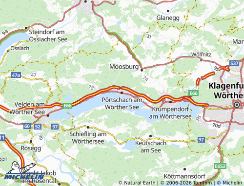 Kaart MICHELIN Pörtschach am Wörther See - ViaMichelin