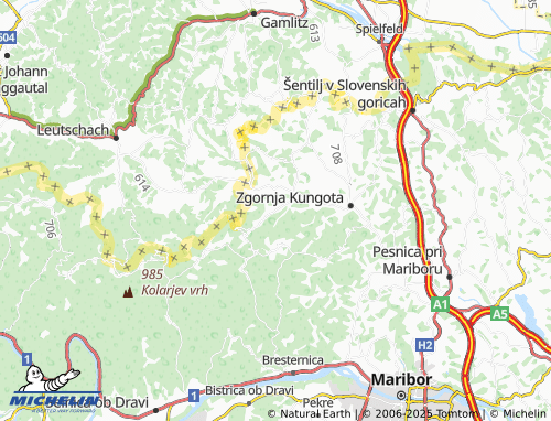MICHELIN Pesnica map - ViaMichelin