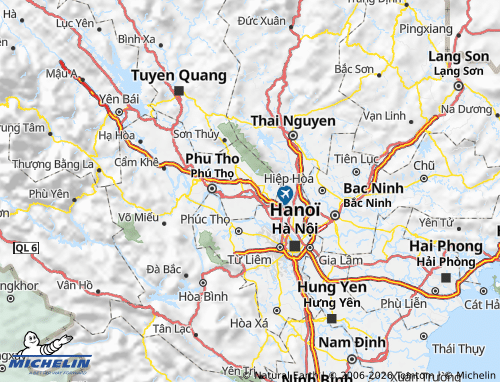 Mapa MICHELIN Vĩnh Phúc - ViaMichelin