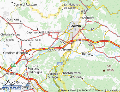 MICHELIN Savogna d'Isonzo map - ViaMichelin
