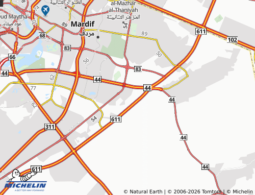 MICHELIN Warsan Third map - ViaMichelin
