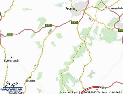 MICHELIN Witham Friary map - ViaMichelin