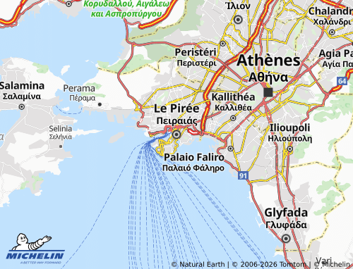 Mapa MICHELIN El Pireo - ViaMichelin