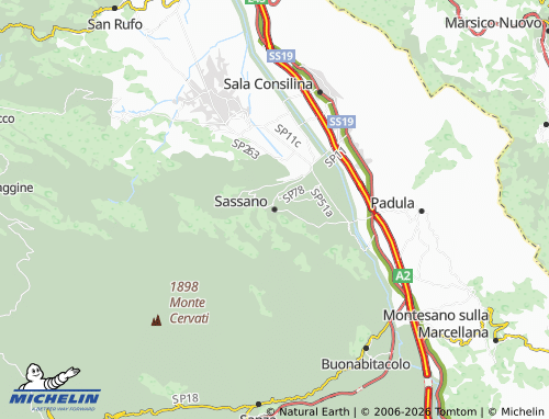 Mappa MICHELIN Sassano - ViaMichelin