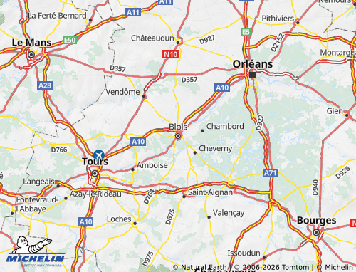 Mappa MICHELIN Loira e Cher - ViaMichelin