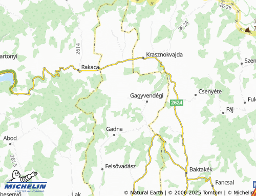 MICHELIN-Landkarte Gagybátor - ViaMichelin