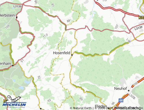 MICHELIN Hosenfeld map - ViaMichelin