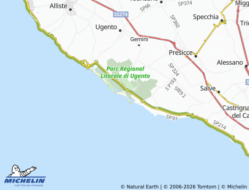 MICHELIN Torre Mozza map - ViaMichelin