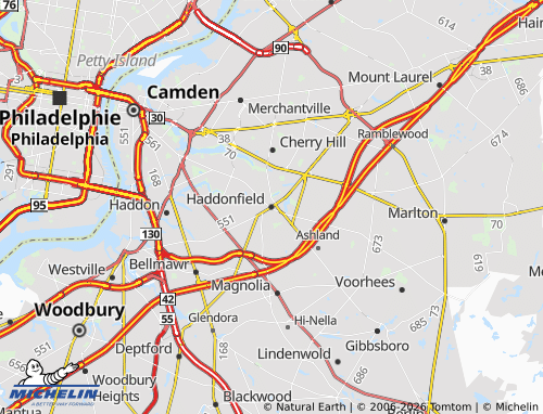 Mapa MICHELIN Haddonfield - ViaMichelin