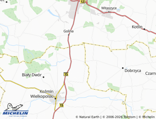 MICHELIN Borzęcice map - ViaMichelin