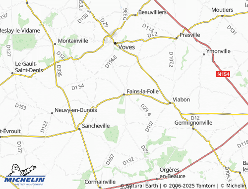 MICHELIN Fains-la-Folie map - ViaMichelin