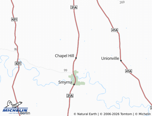 Mapa MICHELIN Chapel Hill - ViaMichelin