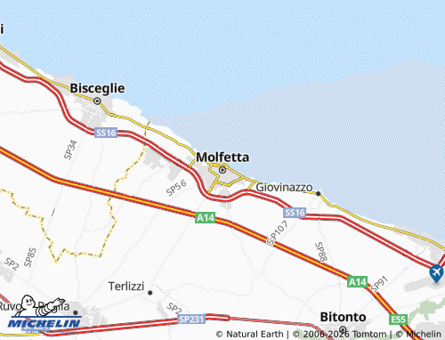 Mapa MICHELIN Molfetta - ViaMichelin