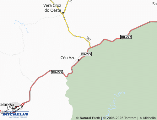 MICHELIN Céu Azul map - ViaMichelin