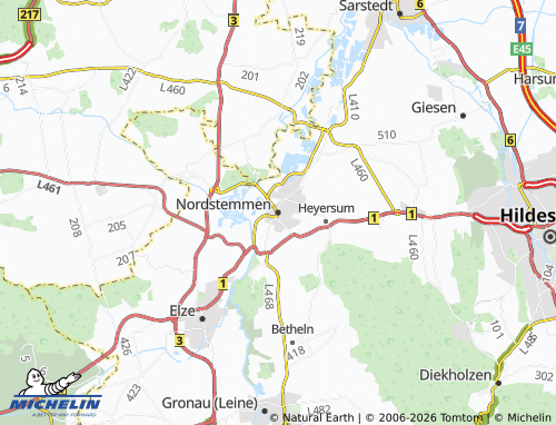 MICHELIN Nordstemmen map - ViaMichelin