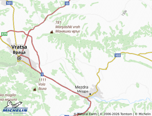 MICHELIN Varbeshnitsa map - ViaMichelin