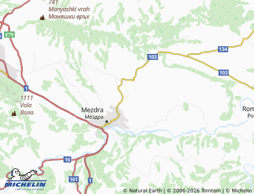 MICHELIN Dolna Kremena map - ViaMichelin