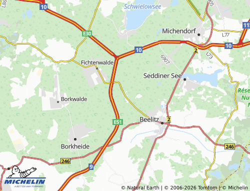 MICHELIN Beelitz Heilstätten map - ViaMichelin