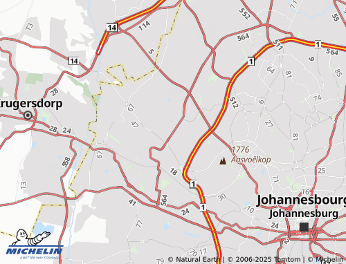 MICHELIN Radiokop Agricultural Holdings map - ViaMichelin