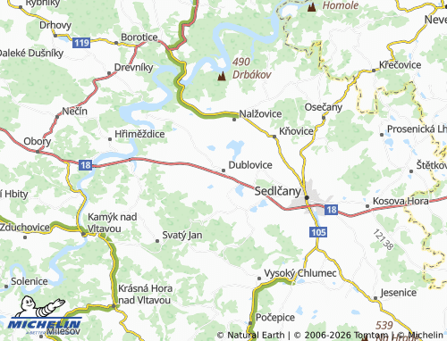 Mappa MICHELIN Dublovice - ViaMichelin